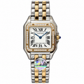 Cartier Panthère de Cartier — Two-Tone Rose Gold Diamond Bezel Bracelet Watch