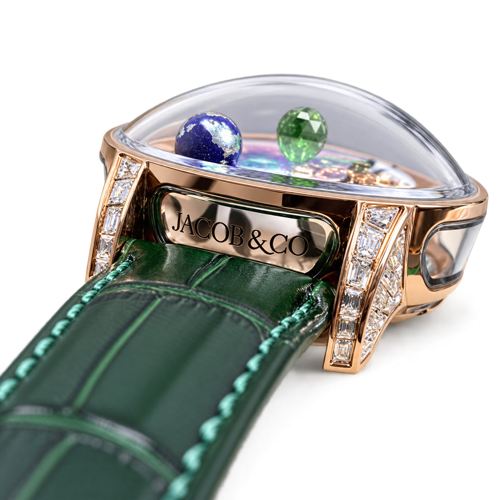 Jacob & Co. Astronomia Art Panda Rose Gold Diamond Jade Bamboo Tourbillon Green Watch