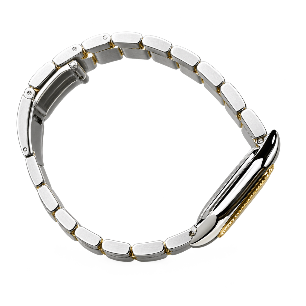 Cartier Panthère de Cartier Small — Steel & Yellow Gold, Diamond Bezel, Silver Dial & Two-Tone Bracelet, Women