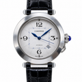 Cartier Pasha de Cartier Automatic Silver Dial Black Leather Watch