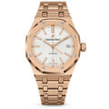 Audemars Piguet Royal Oak Rose Gold White Dial Integrated Bracelet Automatic Watch