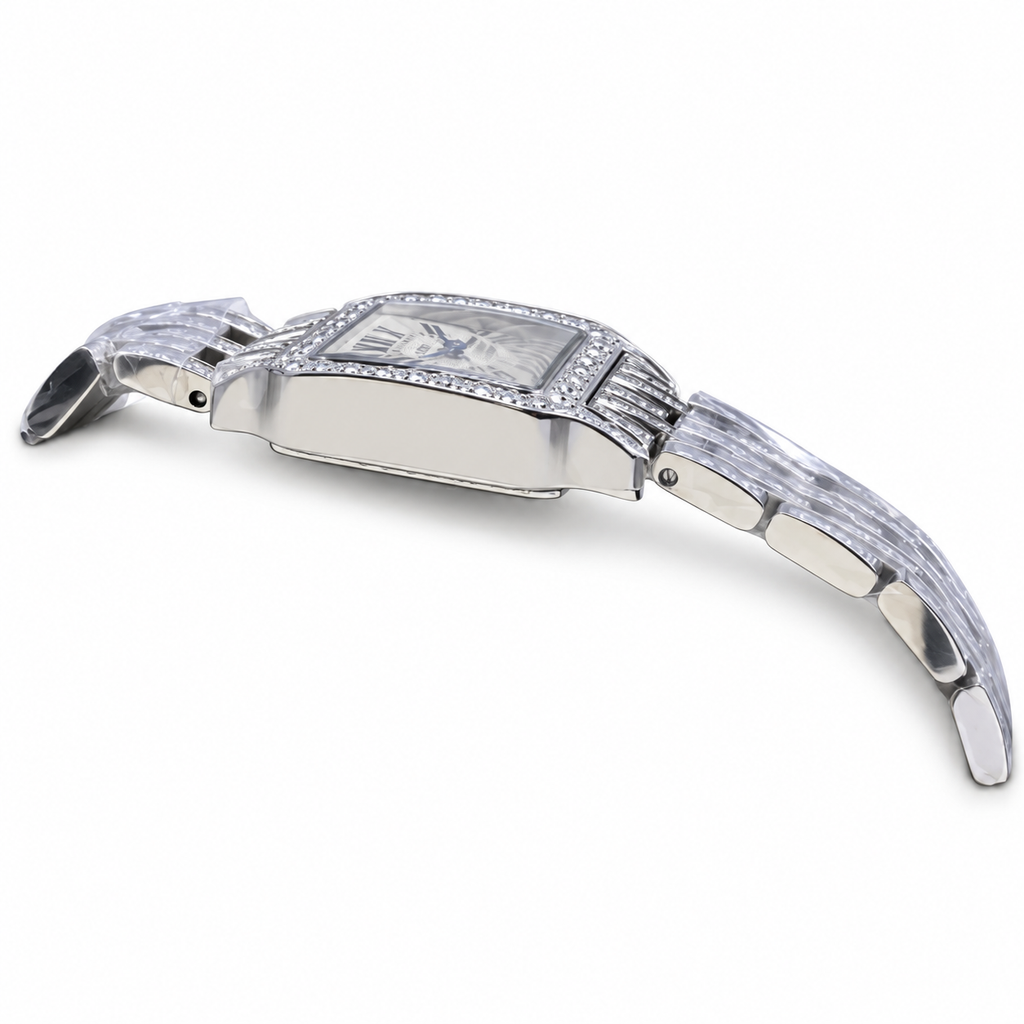 Cartier Panthère White Gold Full Diamond White Dial Watch – KDY
