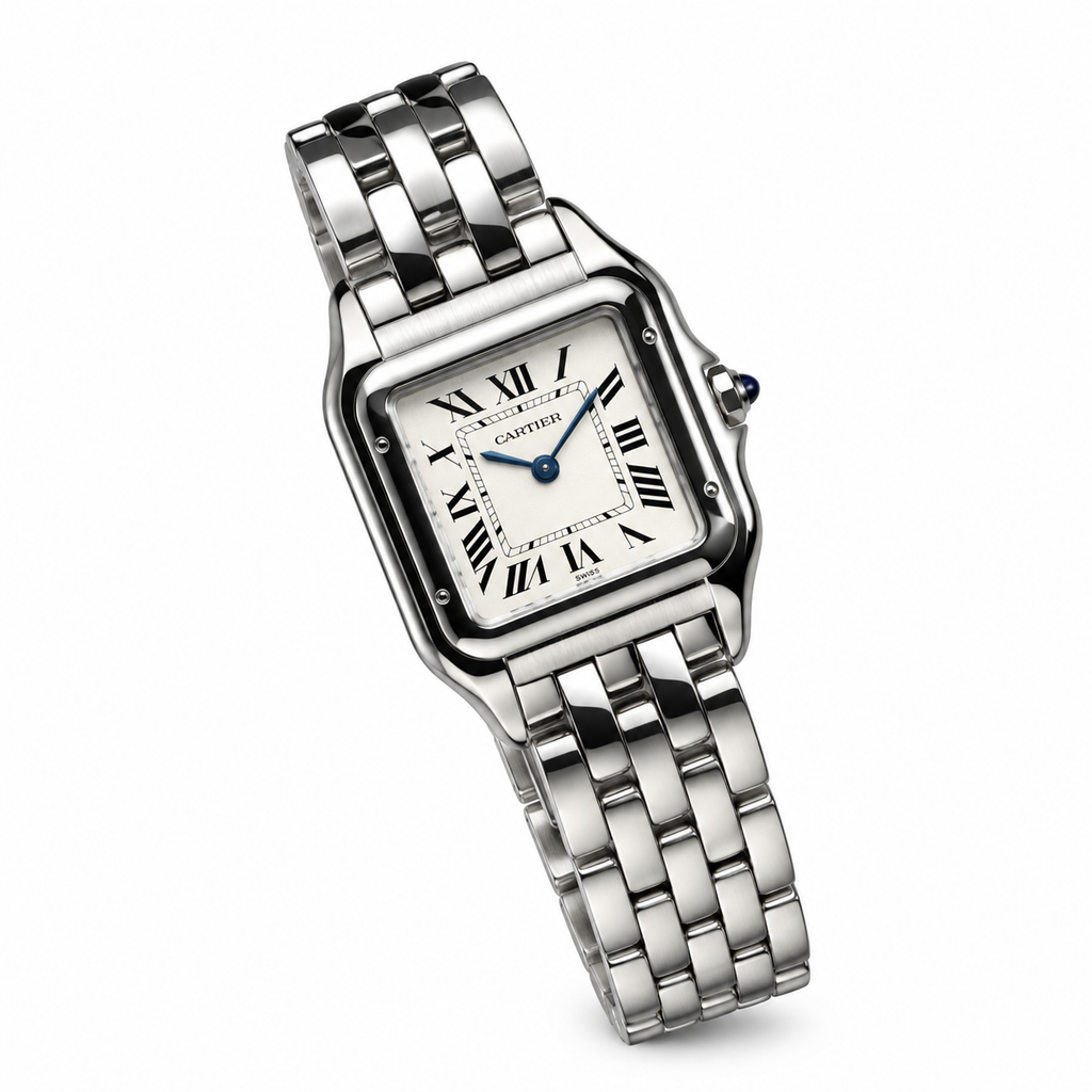 Cartier Panthère de Cartier — Stainless Steel, White Dial & Steel Bracelet, Large