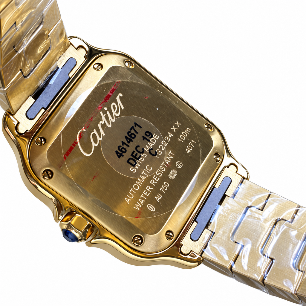Cartier Santos de Cartier Automatic — Full 18K Yellow Gold Case & Bracelet