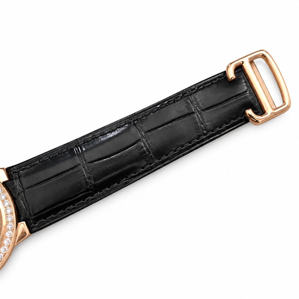 Cartier Ballon Bleu Rose Gold Diamond Bezel Chocolate Dial Watch – KDY
