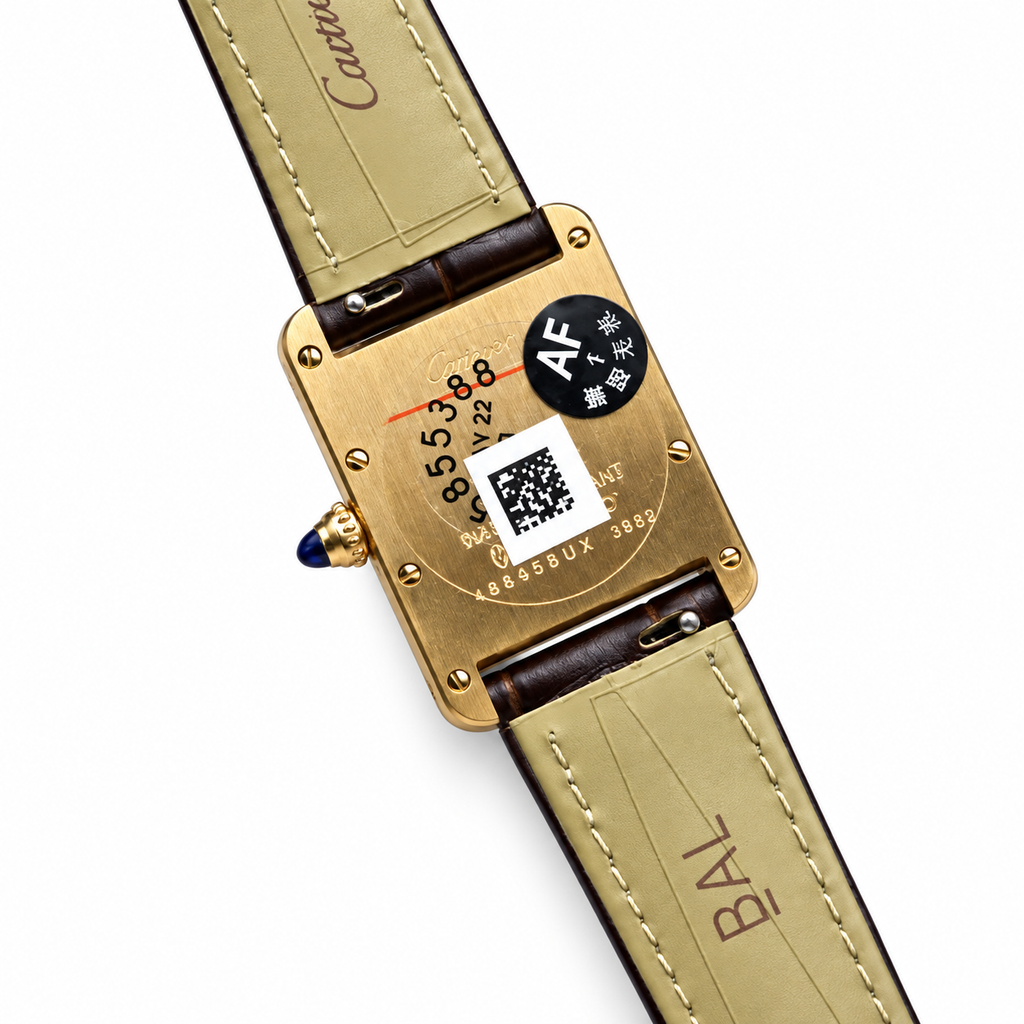Cartier Tank Must Small Yellow Gold Ivory Dial Brown Strap Watch – KDY