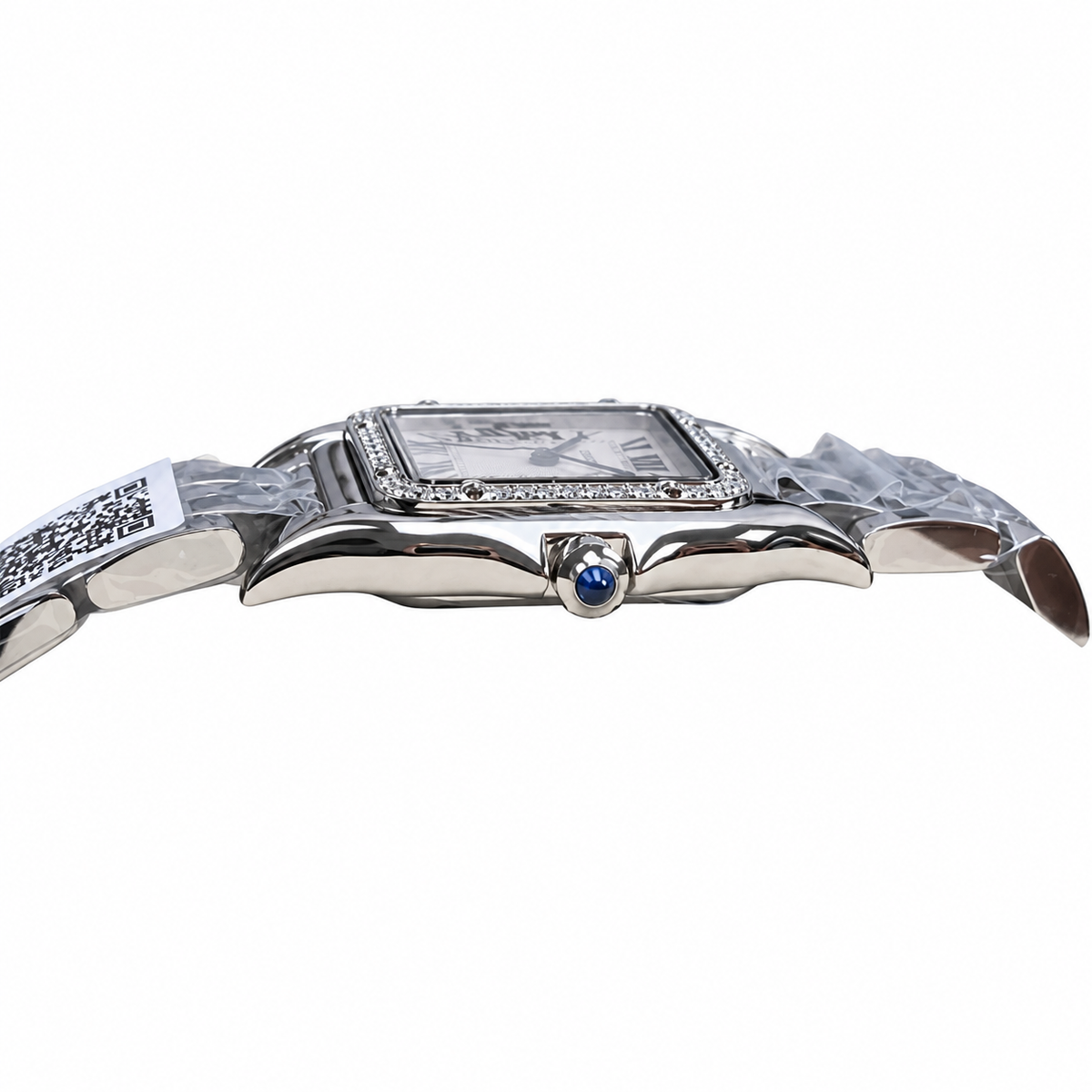 Cartier Panthère Steel Diamond Bezel Mother-of-Pearl Watch