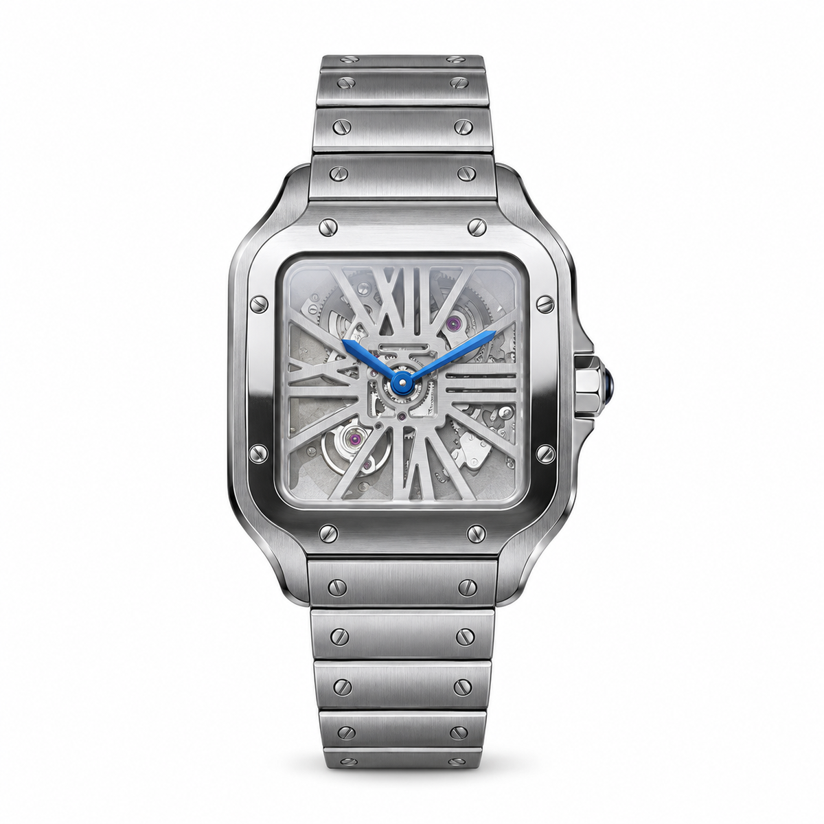 Cartier Santos de Cartier Skeleton — Steel Bracelet & Skeletonized Dial