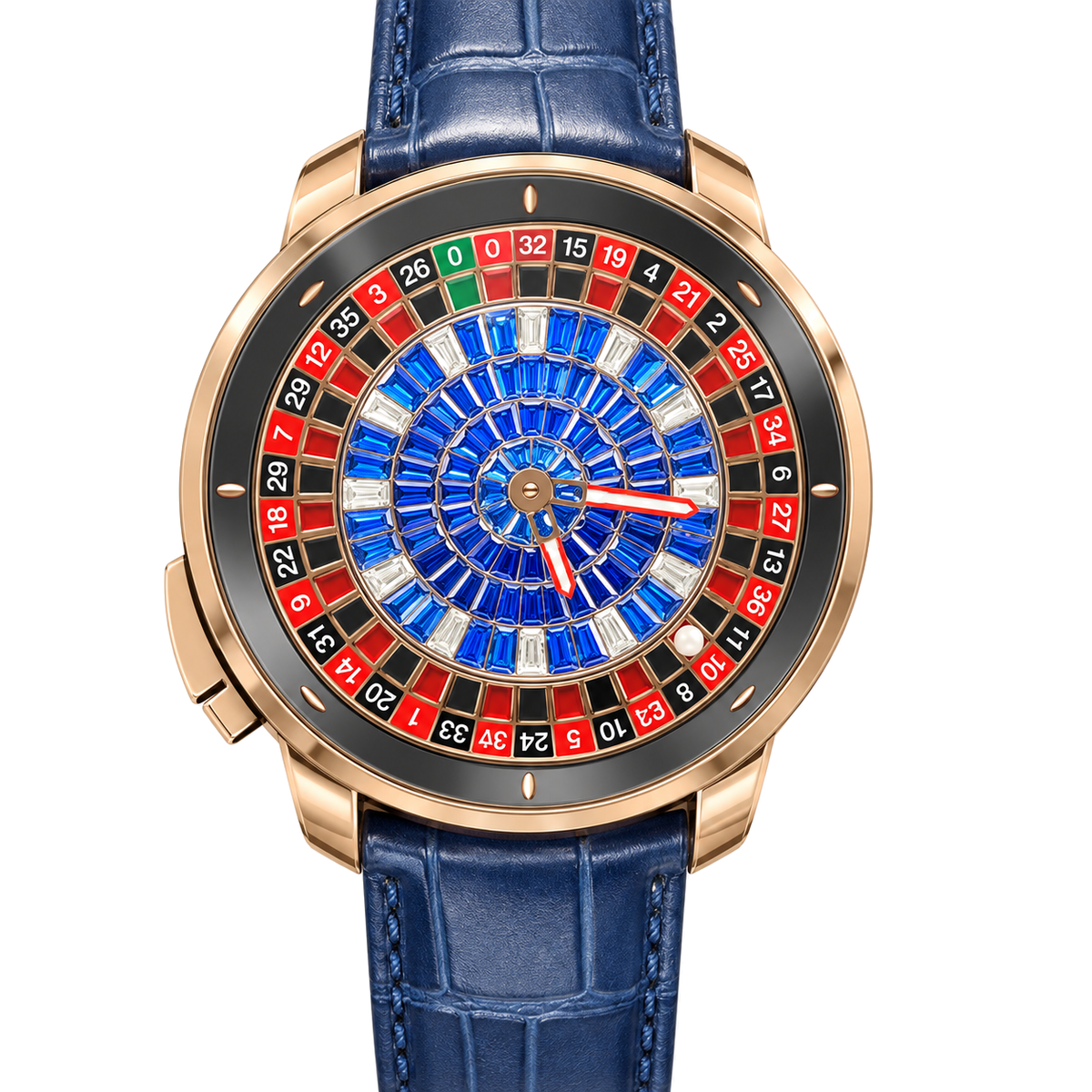 Jacob & Co. Casino Rose Gold Blue Sapphire Roulette Watch
