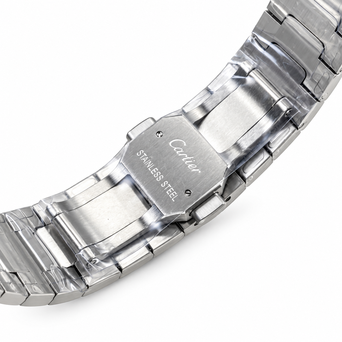Cartier Santos Large Steel Green Dial Automatic Bracelet Watch AF – KDY