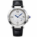 Cartier Pasha de Cartier 41mm — Steel, Silver Dial, Arabic Numerals, Date & Black Alligator Strap, Automatic