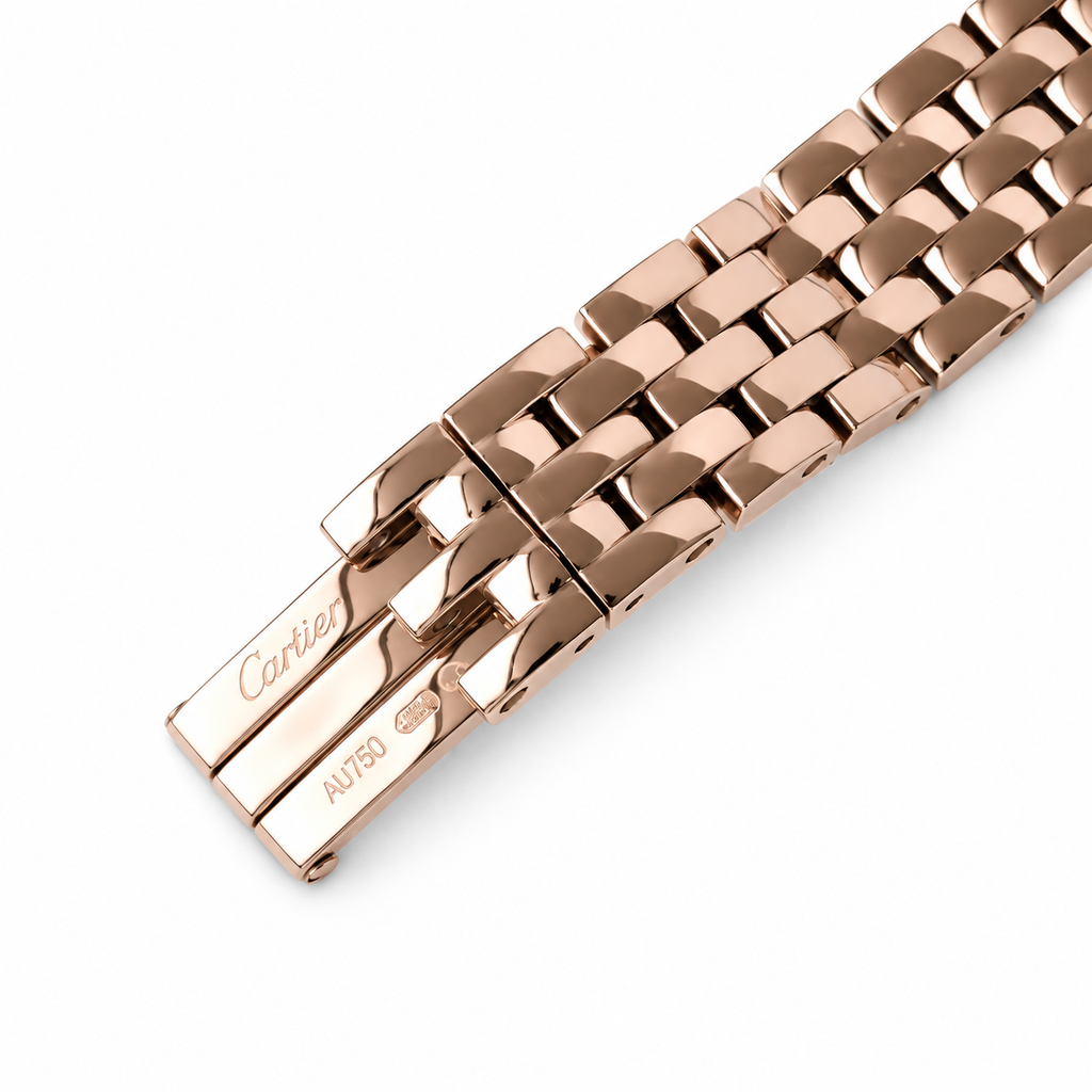 Cartier Panthère de Cartier Small — 18K Rose Gold, Diamond Bezel, White Dial & Rose Gold Bracelet, Quartz