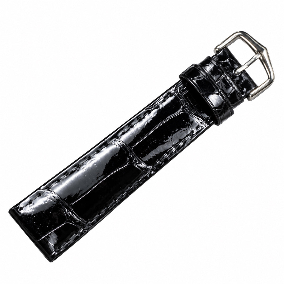 Cartier Tank Must — Steel, Black Lacquer Dial & Black Alligator Strap, Large
