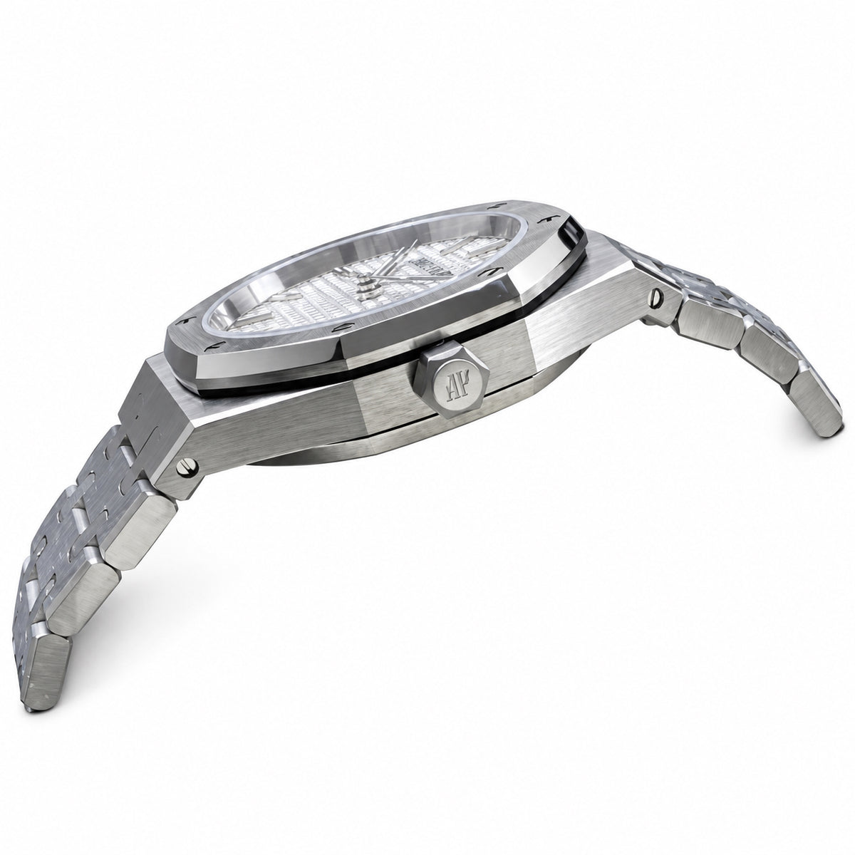 Audemars Piguet Royal Oak Lady Selfwinding 34mm – White Grande Tapisserie Steel Bracelet