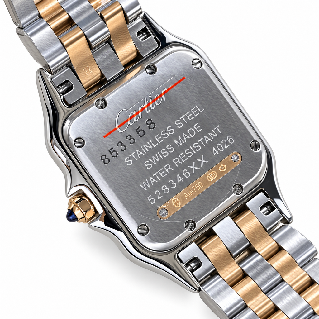 Cartier Panthère Two-Tone Steel Yellow Gold White Dial Watch – KDY