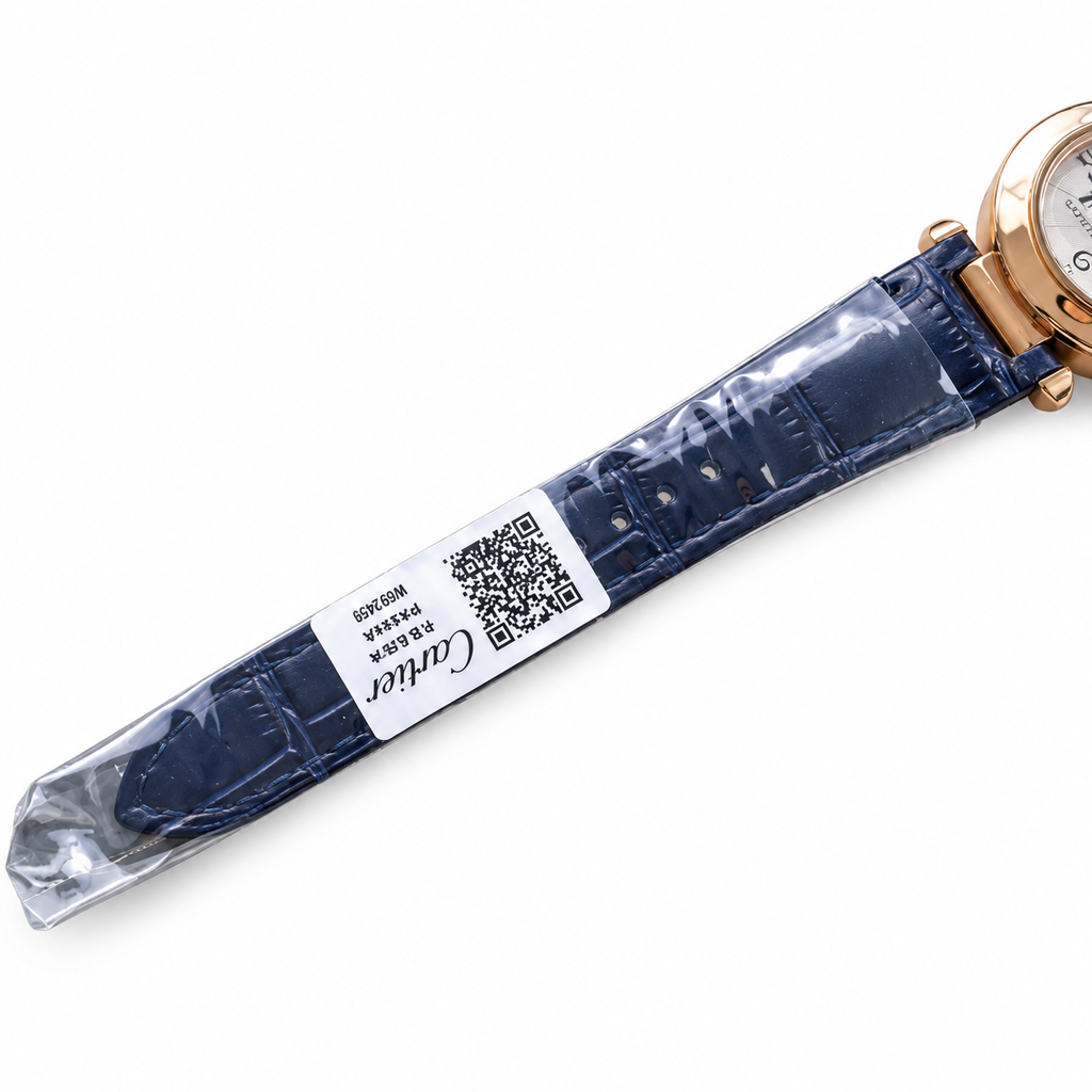 Cartier Pasha Yellow Gold MOP Dial Blue Strap Watch – KDY