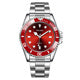Men's Diver Style Watch – Blue Dial Rotating Bezel Steel Bracelet