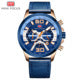 Mini Focus Chronograph — Steel, Tachymeter Bezel, Black Dial & Black Leather Strap, Men