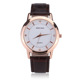 Women's Classic Round Watch – Silver Roman Numeral Brown Leather