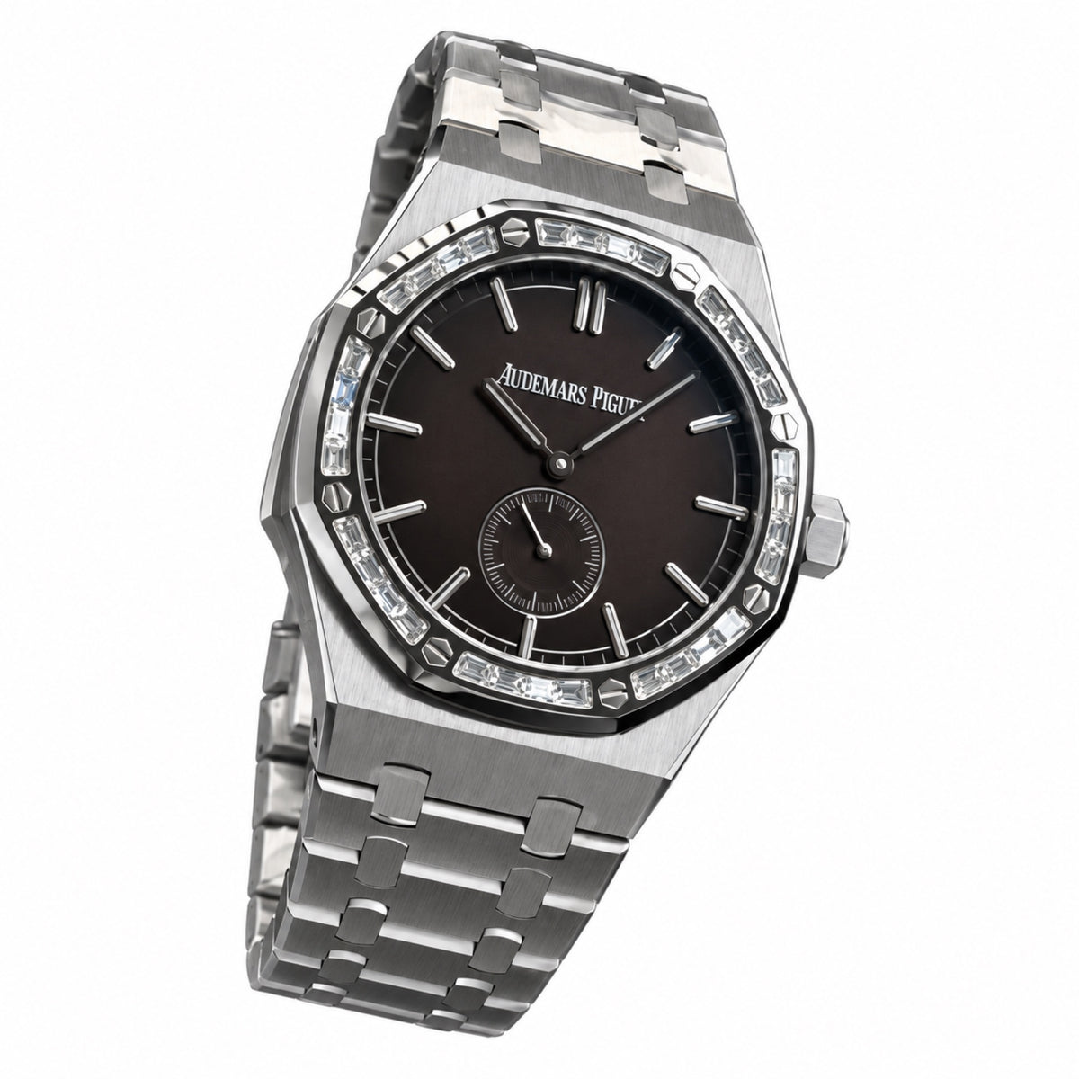 Audemars Piguet Royal Oak Small Seconds – Diamond Bezel Brown Dial