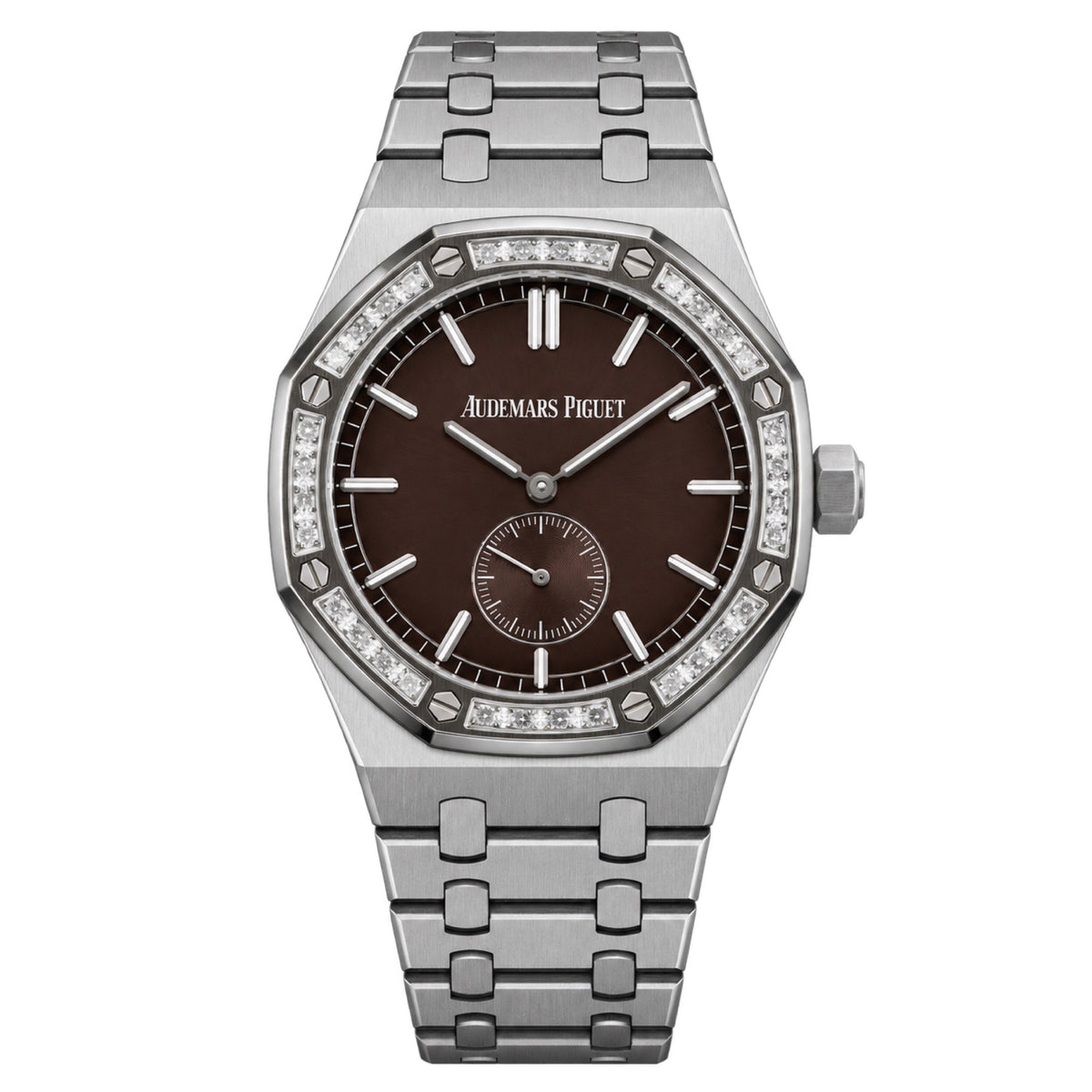Audemars Piguet Royal Oak Small Seconds – Diamond Bezel Brown Dial