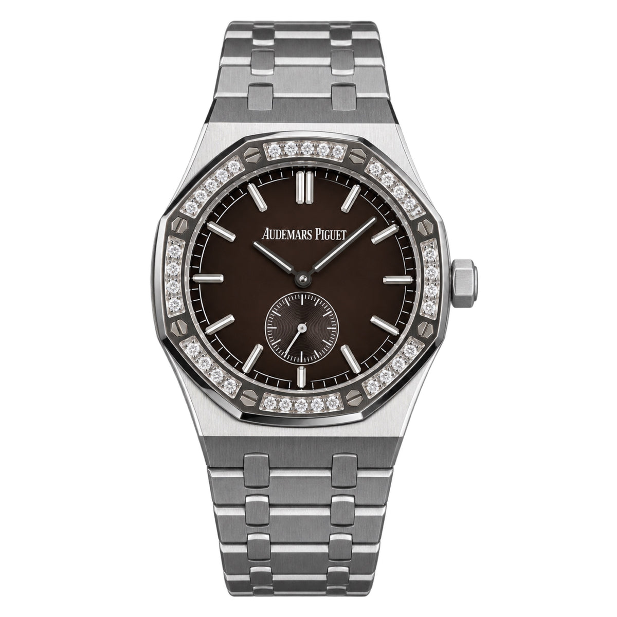 Audemars Piguet Royal Oak Small Seconds – Diamond Bezel Brown Dial