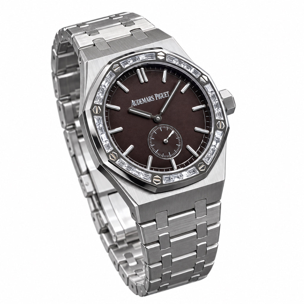 Audemars Piguet Royal Oak Small Seconds – Diamond Bezel Brown Dial