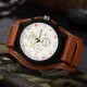 AURIONN Men's Military Chronograph – Grey Dial Wide Leather Strap