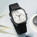 Men's Square Sport Watch – Black Dial Rubber Strap