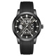 WLISTH 1853 Automatic — Black PVD Steel, X-Bridge Skeleton Dial, Date & Black Rubber Strap, Men