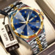 Poedagar — Stainless Steel, White Dial, Day-Date & Steel Bracelet, Men