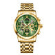 THORN Chronograph — Gold-Tone Steel, Green Dial & Gold Steel Bracelet, Men