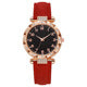 Women's Starry Sky Watch – Rose Gold Crystal Bezel Green Strap