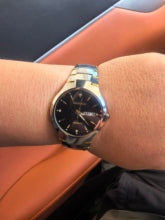 Bocevnor — Black Tungsten-Tone Steel, Sunray Dial, Crystal Markers, Day-Date & Steel Bracelet, Men