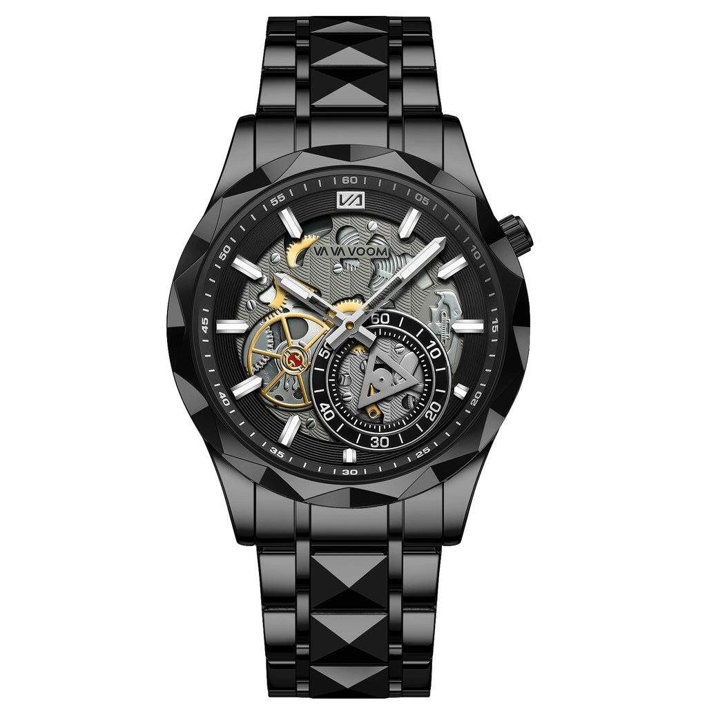 VAVA VOOM Skeleton Automatic – Two-Tone Gold & Steel