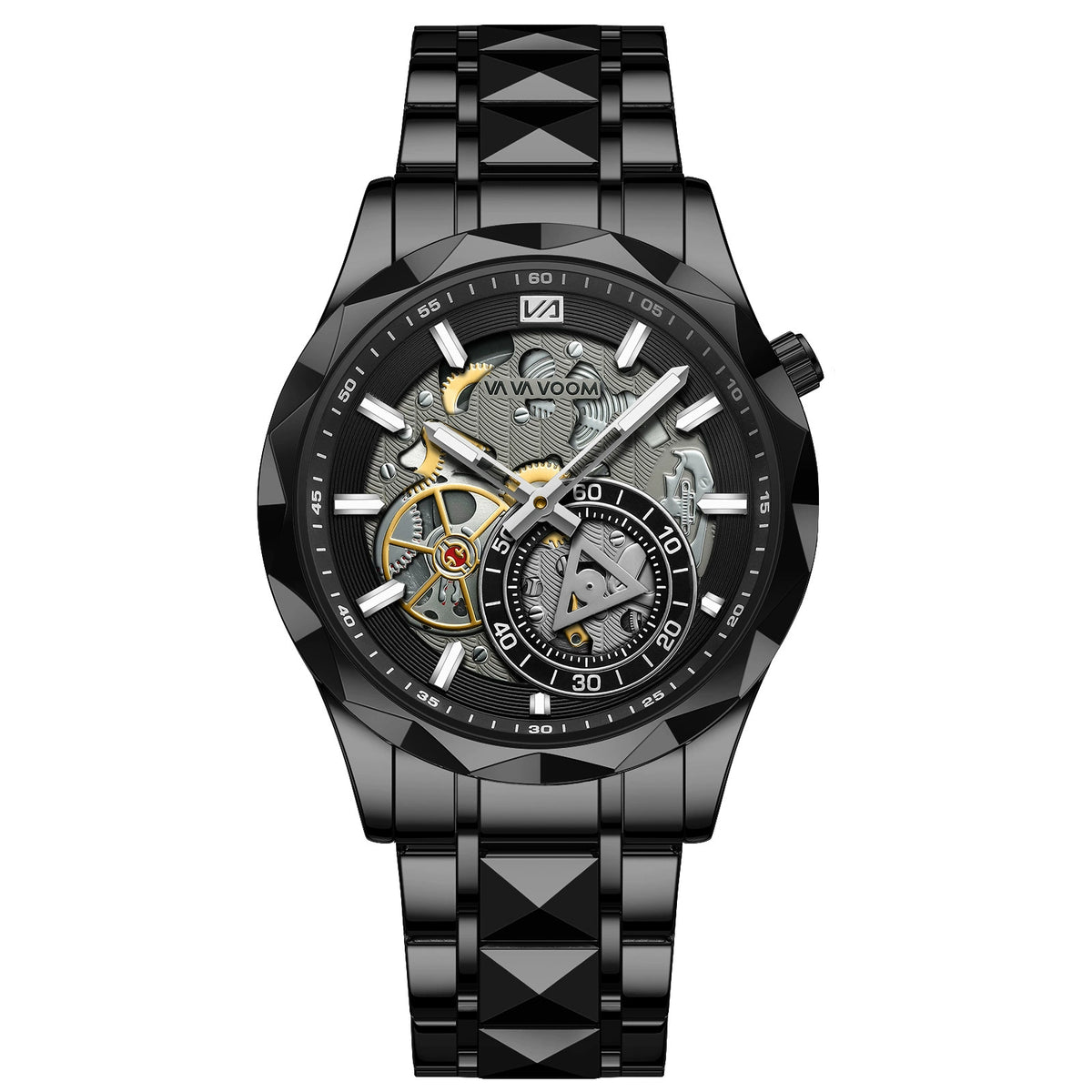 VAVA VOOM Skeleton Automatic – Two-Tone Gold & Steel
