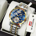 LE DUSHINU Men's Tourbillon Automatic – Blue Gold Steel Bracelet