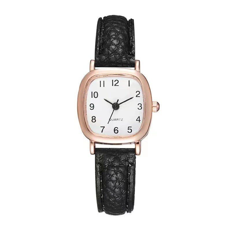 Women's Square Starry Sky Watch – Rose Gold Crystal Steel Bracelet