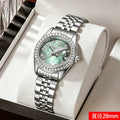Aimana — Two-Tone Steel & Gold, Diamond Bezel, White MOP Dial & Jubilee Bracelet, Women