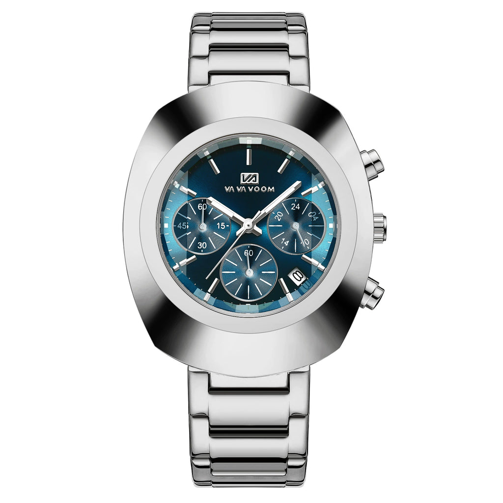 Men's Full Gold Chronograph Watch – Gold Dial Steel Bracelet