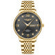Langqies — Two-Tone Steel & Gold, White Guilloché Dial, Crystal Markers & Two-Tone Bracelet, Men
