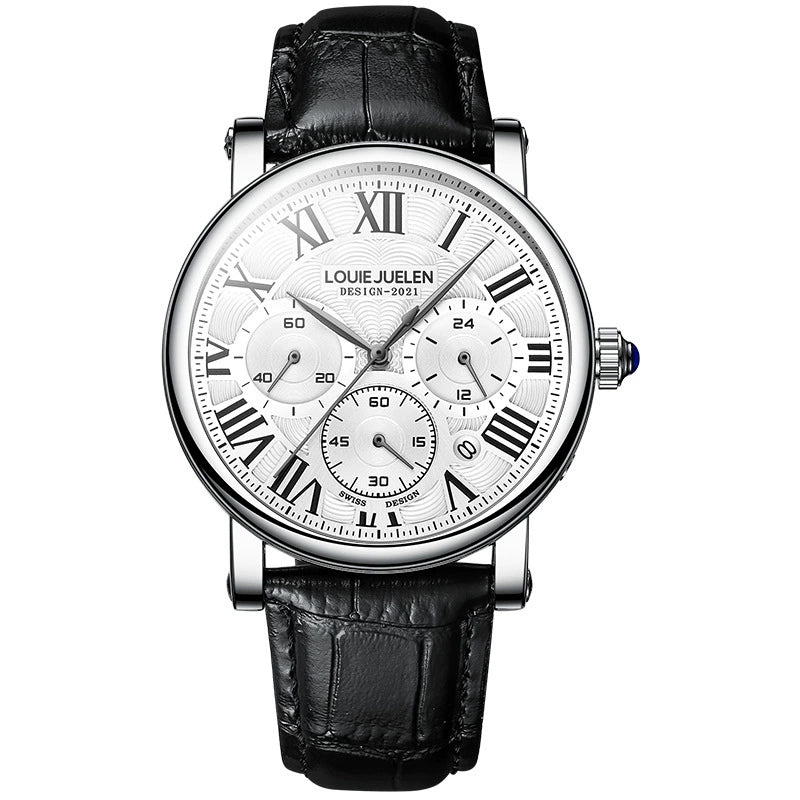 Cartier Ronde Solo de Cartier Automatic — 18K Rose Gold, White Dial & Brown Leather Strap