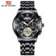 LE DUSHINU Men's Tourbillon Automatic – Blue Gold Steel Bracelet