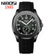 NIBOSI 1985 — Black PVD Steel, Black Dial, Small Seconds & Black Rubber Strap, Men