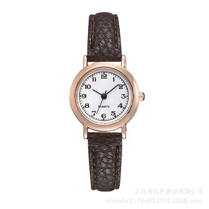 Women's Vintage Small Round Watch – Rose Gold Roman Numeral