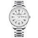 Louie Juelen — Stainless Steel, White Dial, Day-Date & Stretch Bracelet