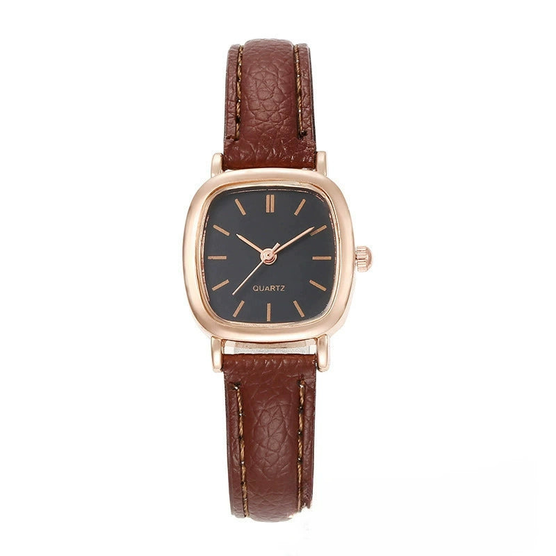 Women's Square Starry Sky Watch – Rose Gold Crystal Steel Bracelet