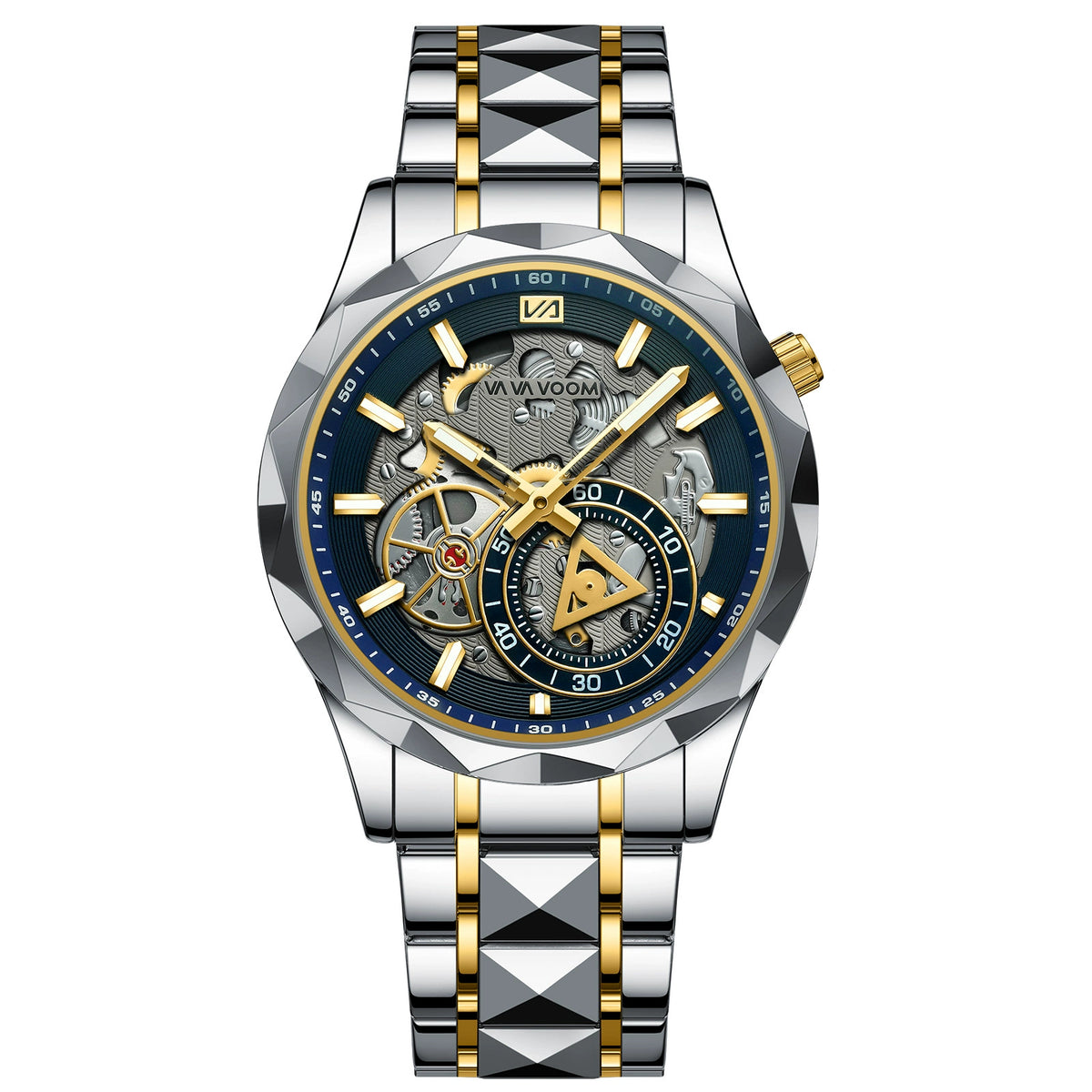 VAVA VOOM Skeleton Automatic – Two-Tone Gold & Steel