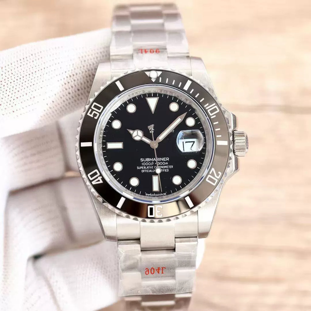 Rolex Submariner Date — Steel, Black Dial & Green Ceramic Bezel, Oyster Bracelet, 41mm