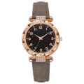 Women's Starry Sky Watch – Rose Gold Crystal Bezel Green Strap